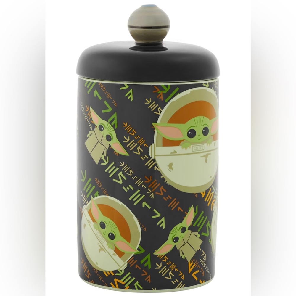 NEW IN BOX! STAR WARS THE MANDALORIAN: THE CHILD Aurebesh Ceramic Treat Jar!